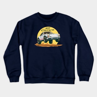 car 911 carerra offroad rally dakar white Crewneck Sweatshirt